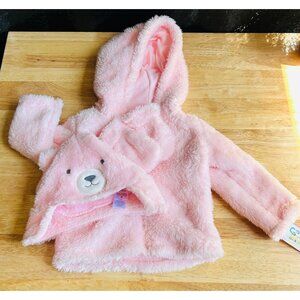 Just one you by Carters pink fur coat set 6-9M